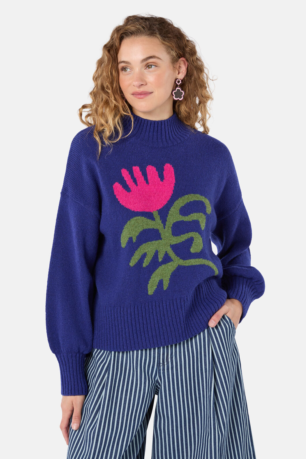 Gorman - Moroccan Flower Jumper - blue