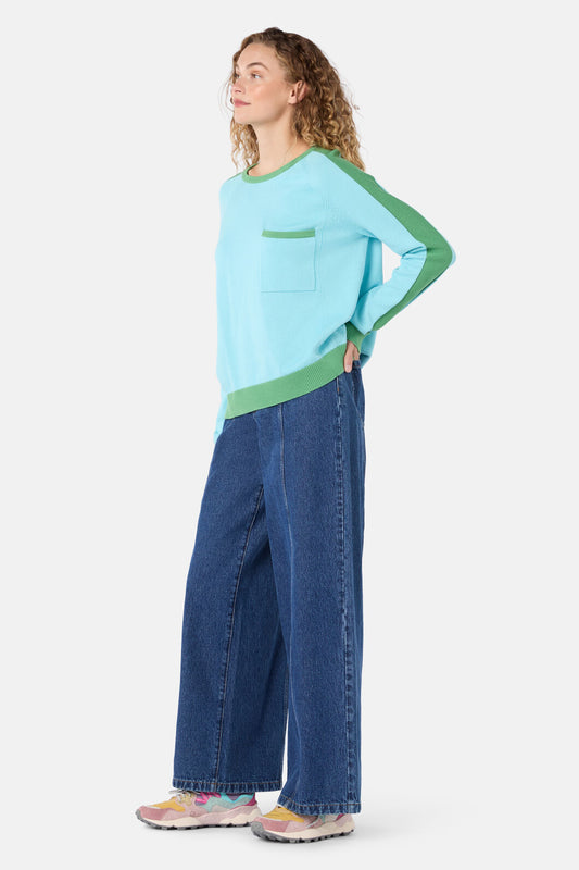 Gorman - Splice Sporty Cotton Jumper - blue