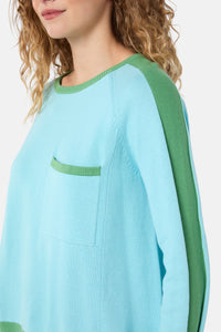 Gorman - Splice Sporty Cotton Jumper - blue