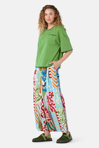 Gorman - Border Embroidery Relaxed Tee - green
