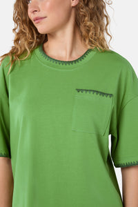 Gorman - Border Embroidery Relaxed Tee - green