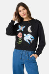 Gorman - The Garden Embroidered Sweater - black