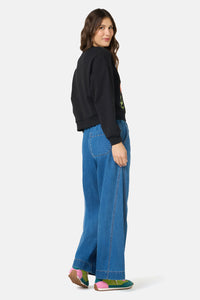 Gorman - The Garden Embroidered Sweater - black