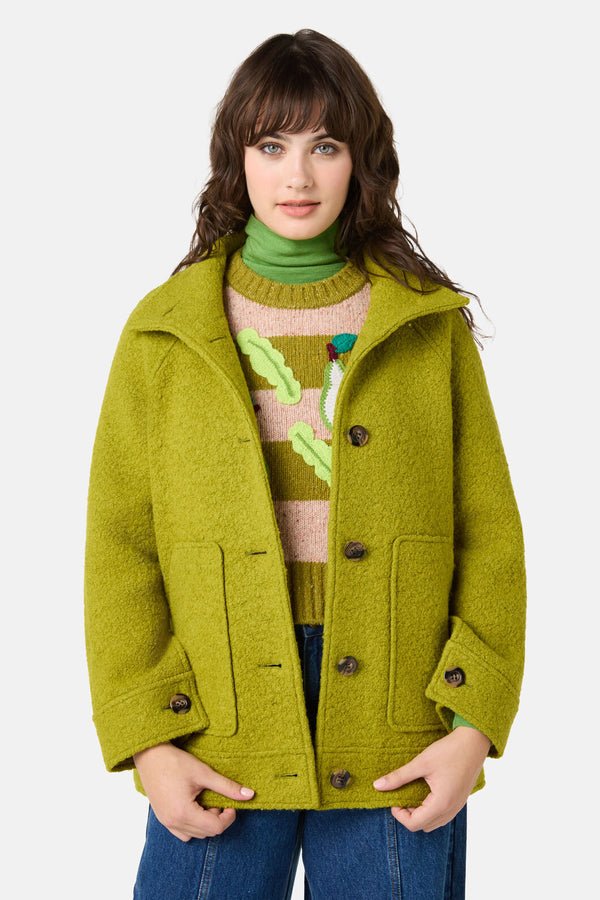 Gorman - Zoe Wool Coat - light-green