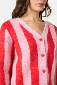 Gorman - Stripe City Cardigan - red