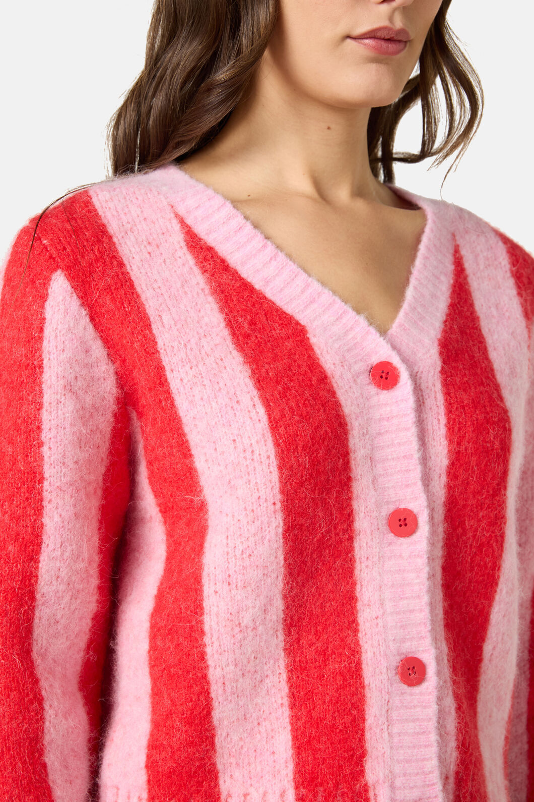 Gorman - Stripe City Cardigan - red