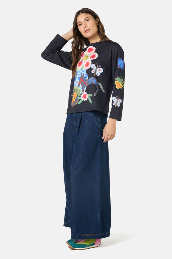 Gorman - Garden Table Long Tee - black