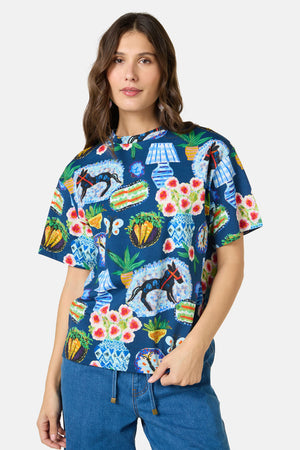 Gorman - Garden Table Oversized Tee - print