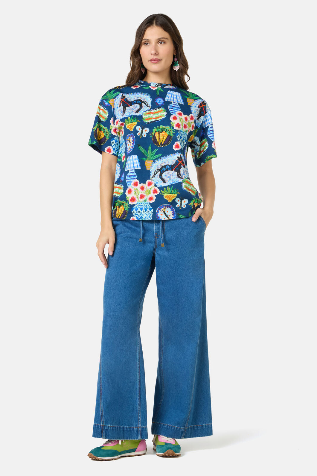 Gorman - Garden Table Oversized Tee - print