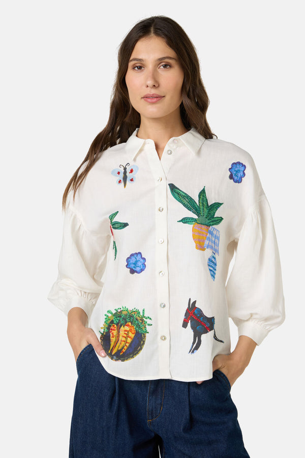 Gorman - Garden Table Shirt - white