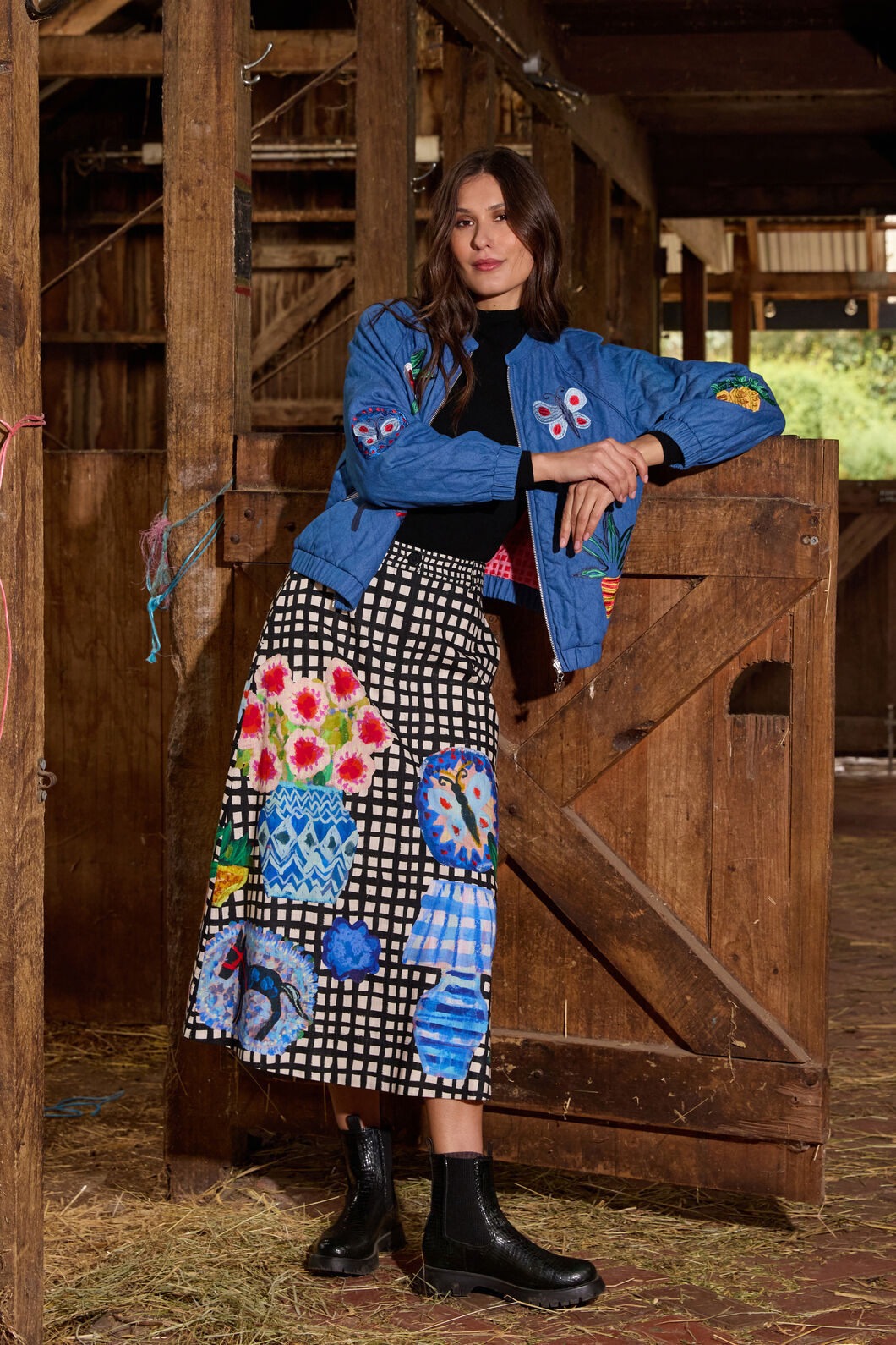Gorman - Garden Table Midi Skirt - print