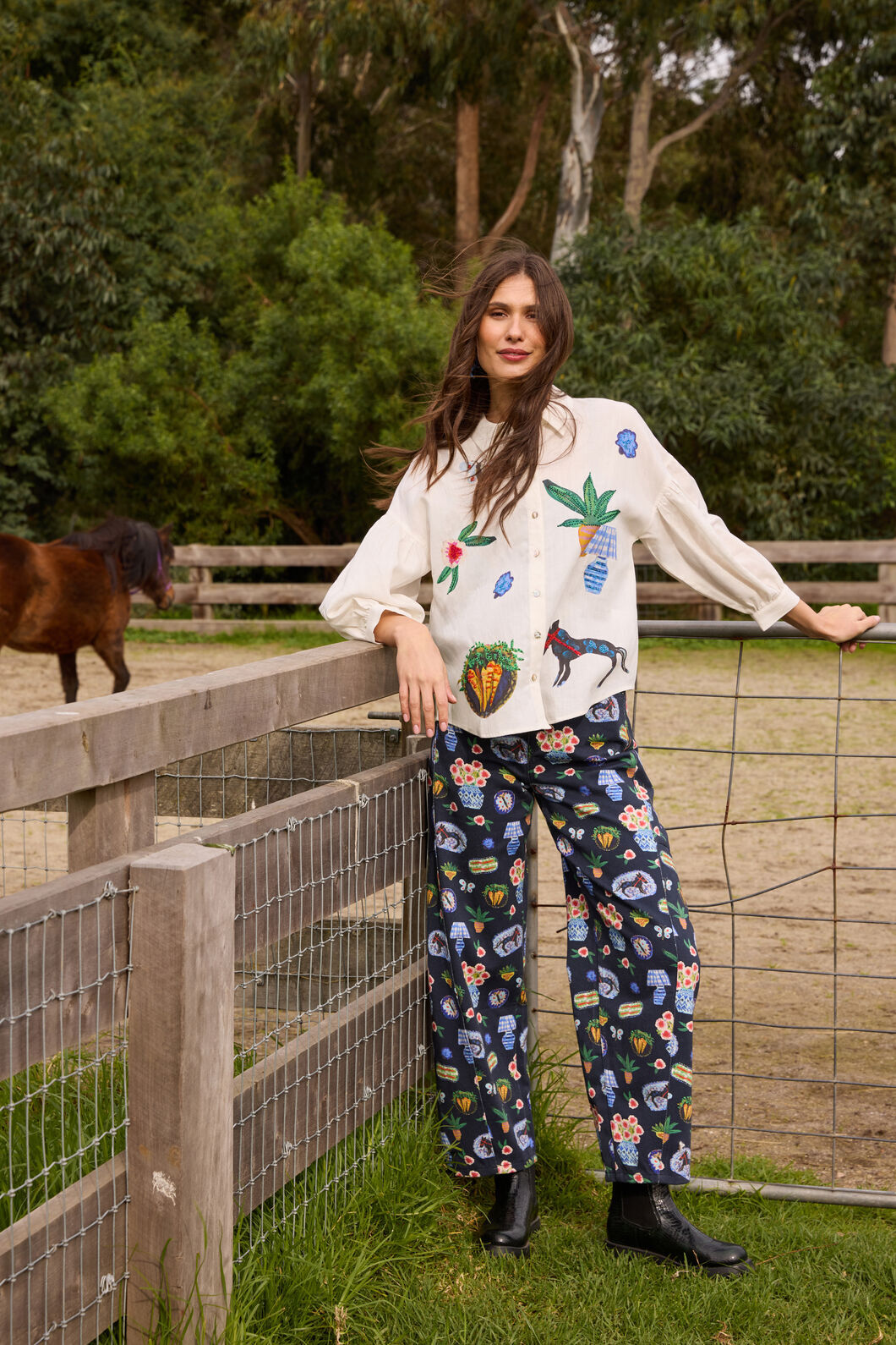 Gorman - Garden Table Denim Jean - print