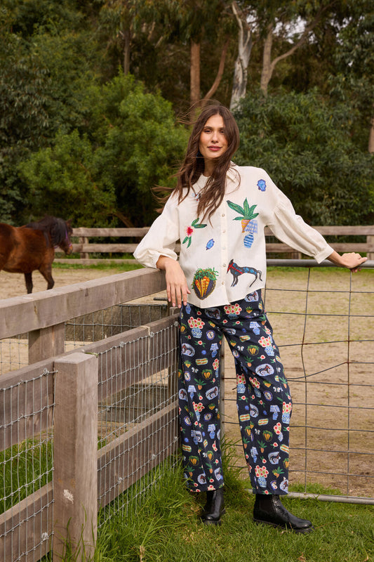 Gorman - Garden Table Denim Jean - print