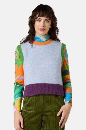 Gorman - Delilah Alpaca Knit Vest - blue