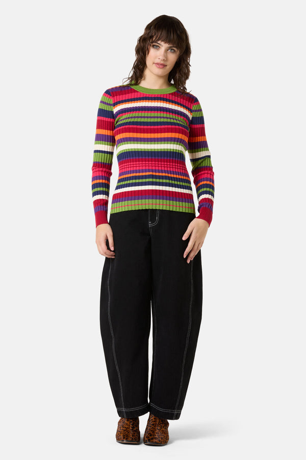 Gorman - Stripe Tease Knit Top - stripe
