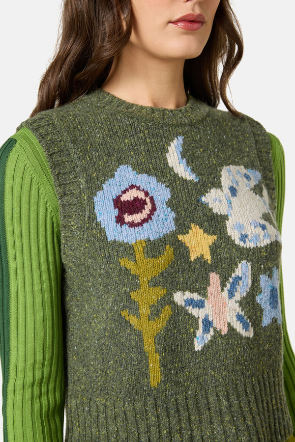 Gorman - The Garden Wool Vest - green