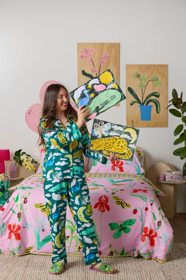 Gorman - Night Zoo Long PJ Set - print