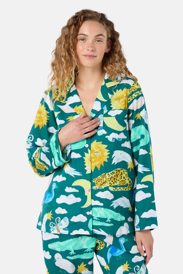 Gorman - Night Zoo Long PJ Set - print