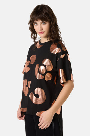 Gorman - Leo Rising Foil Oversized Tee - print