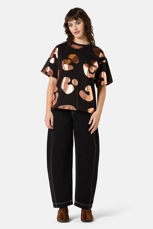 Gorman - Leo Rising Foil Oversized Tee - print