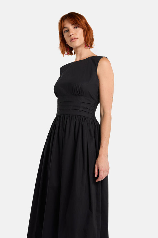 Gorman - Felicia OrganicCottonMidiDress - black