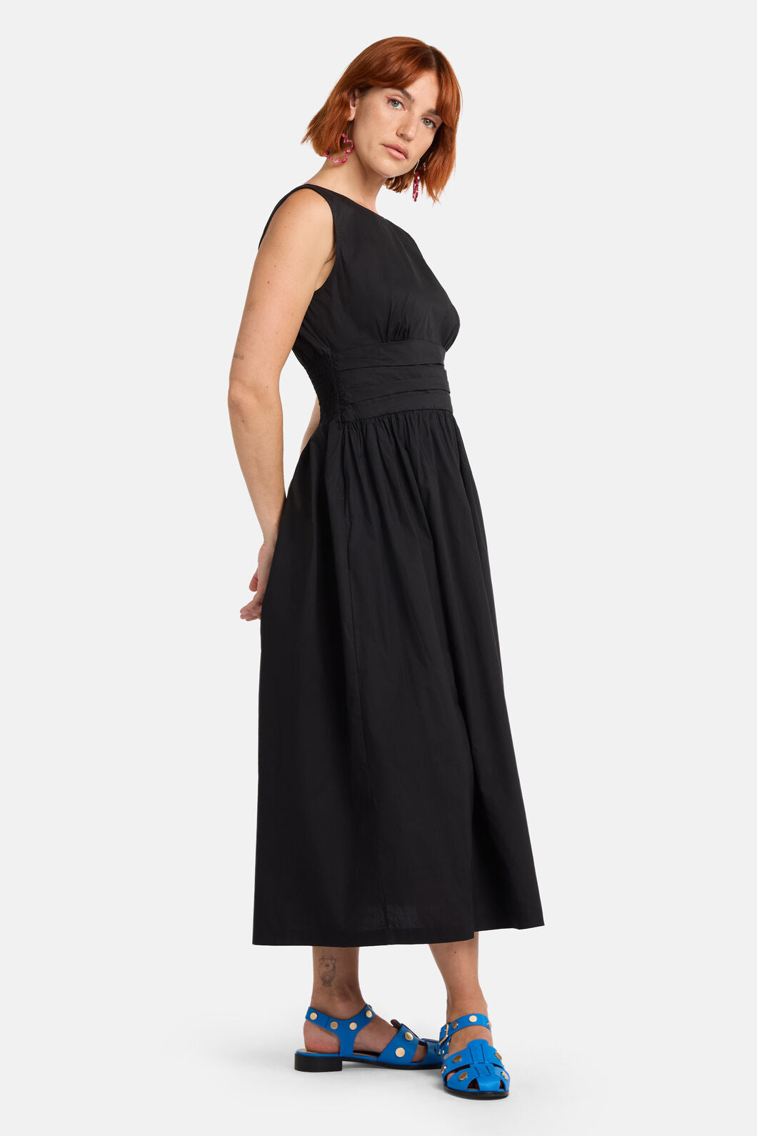 Gorman - Felicia OrganicCottonMidiDress - black