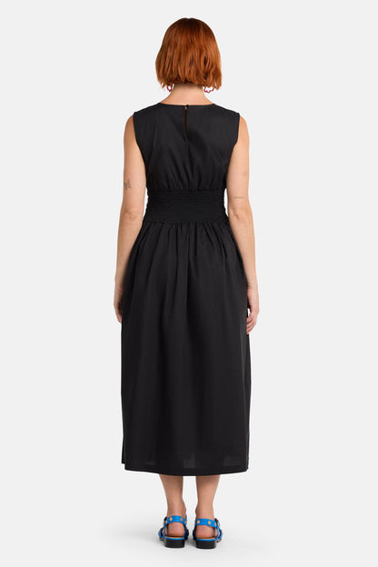 Gorman - Felicia OrganicCottonMidiDress - black