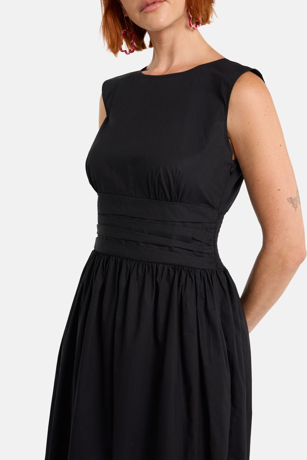 Gorman - Felicia Organic Cotton Midi Dress - black
