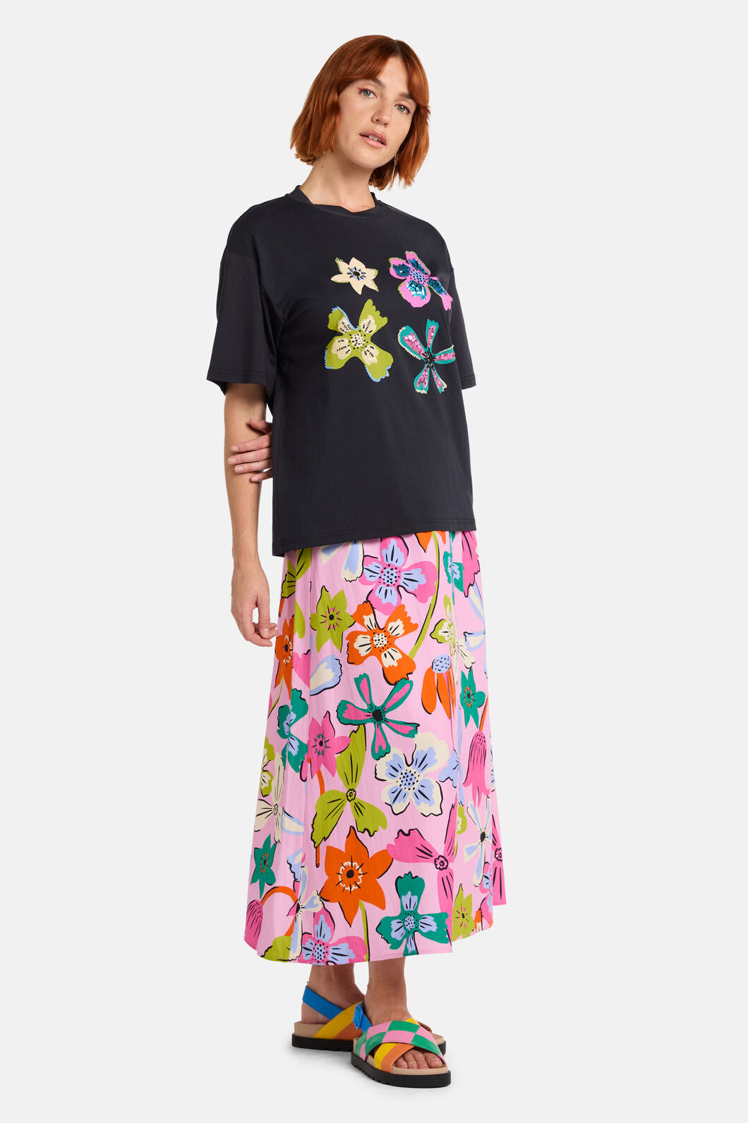 Gorman - So Fetch Sequin Oversized Tee - black