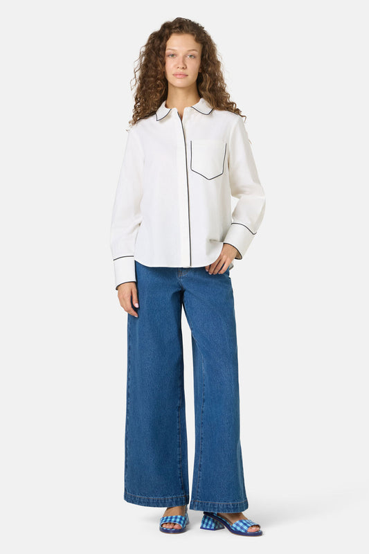 Gorman - Coffee Run Basic LS Shirt - white