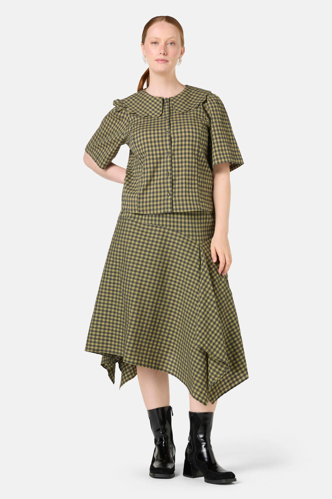 Gorman - Rachele Check Seersucker Top - check
