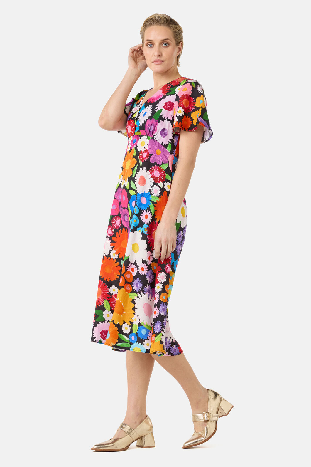 Gorman - Flower Meadow Print Midi Dress - print