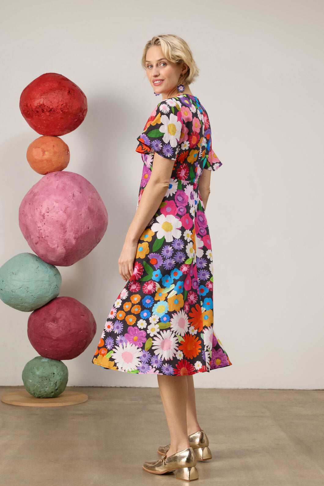 Gorman - Flower Meadow Print Midi Dress - print