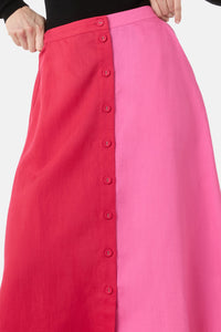 Gorman - Icy Pop Linen Skirt - pink