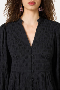 Gorman - Clover Seersucker Blouse - black