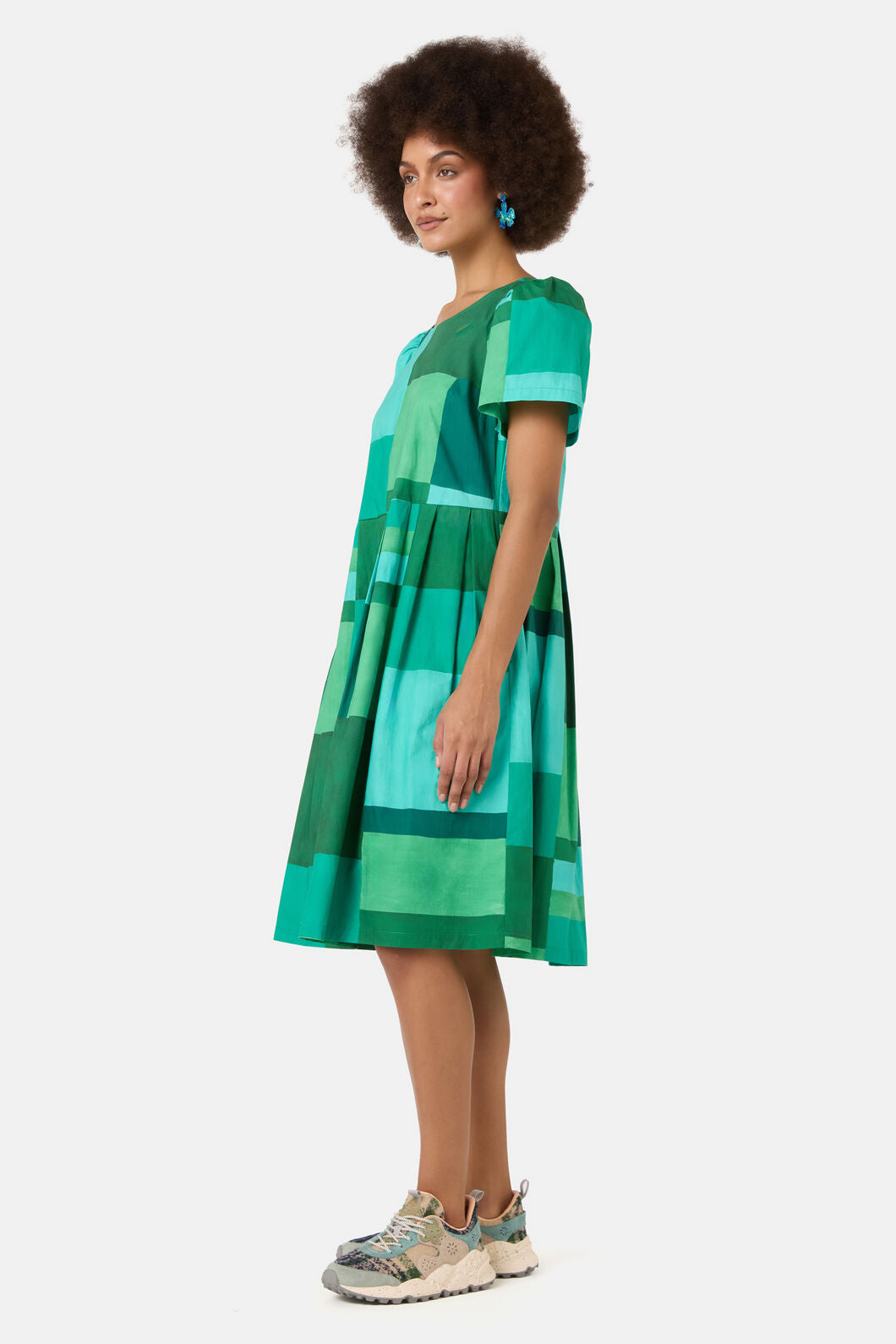 Gorman - Petal Patch Check Sadie Dress - print