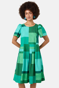 Gorman - Petal Patch Check Sadie Dress - print