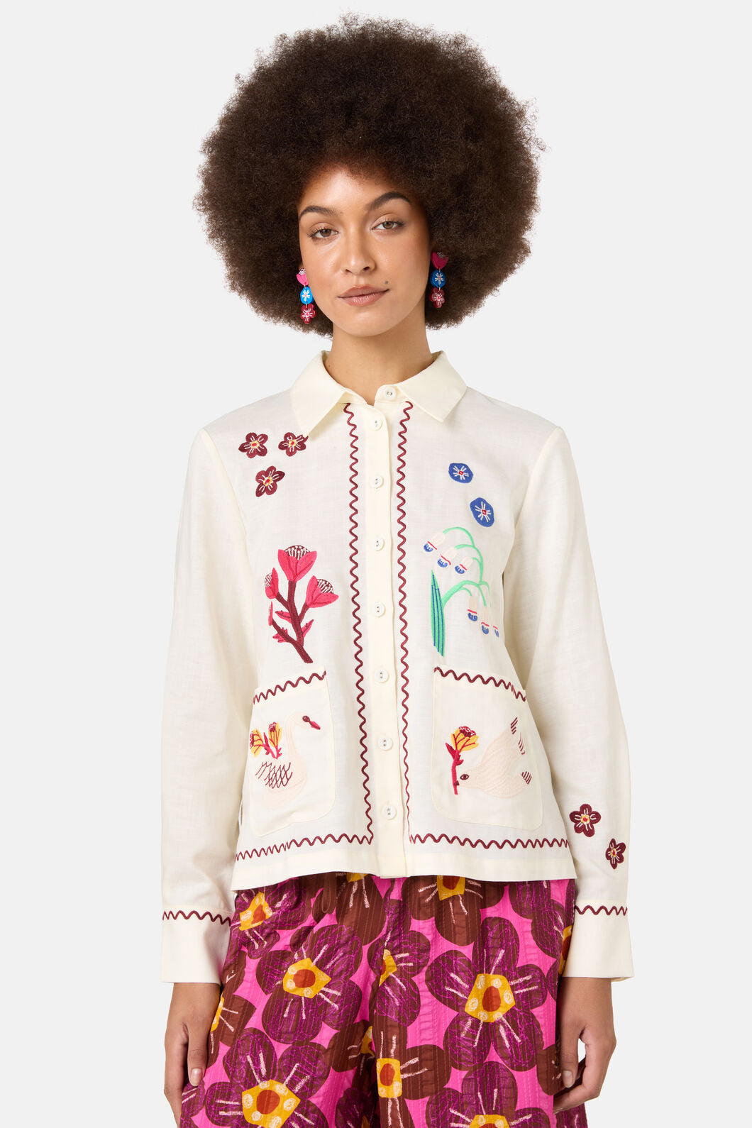 Gorman - Sanctuary Embroidered Shirt - cream