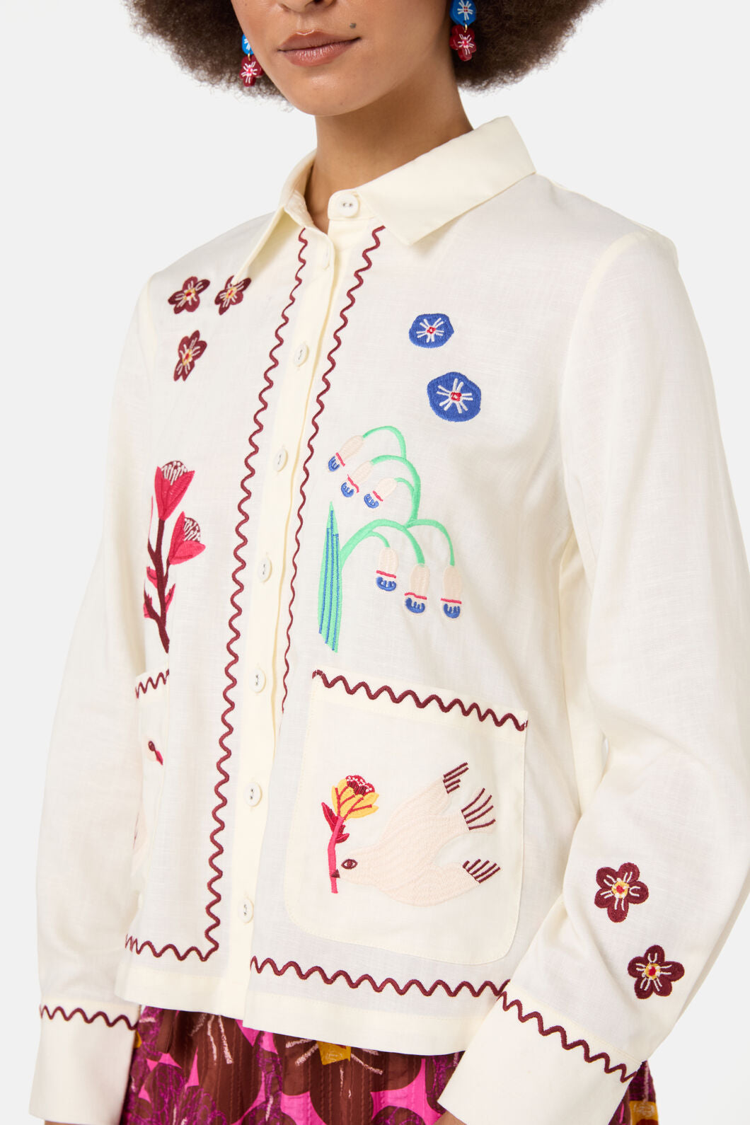 Gorman - Sanctuary Embroidered Shirt - cream