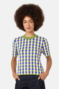 Gorman - Gillian Gingham Knit Top - print