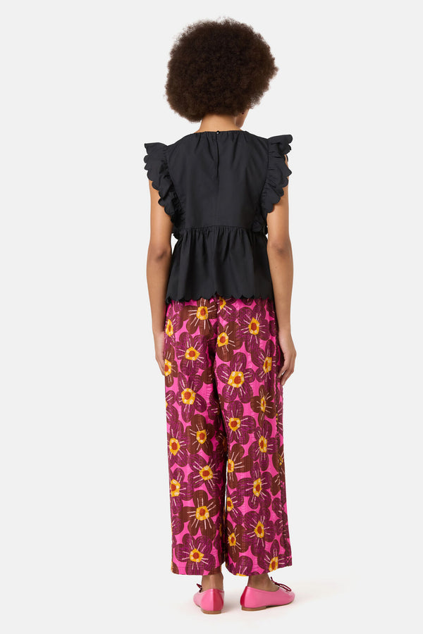 Gorman - Lily Ruffle Top - black