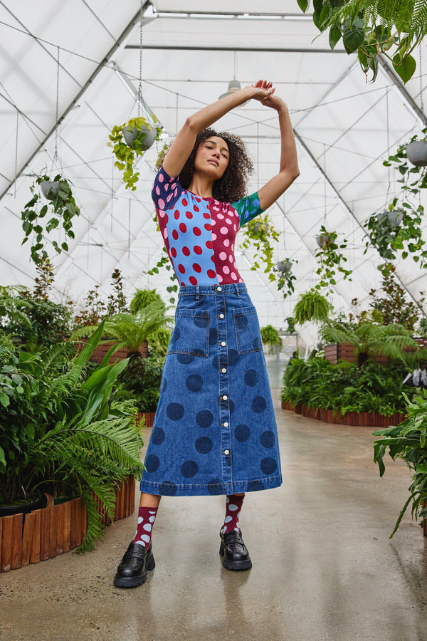 Gorman - On The Dot Denim Skirt - denim