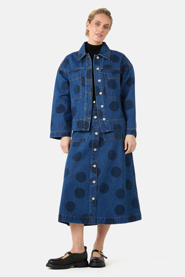 Gorman - On The Dot Denim Skirt - denim