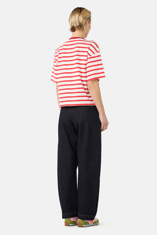 Gorman - Passion Flower Stripe Relaxed Tee - print