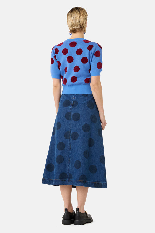 Gorman - On The Dot Knit Top - blue
