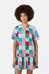 Gorman - Sunspill Check Ruffle Dress - print