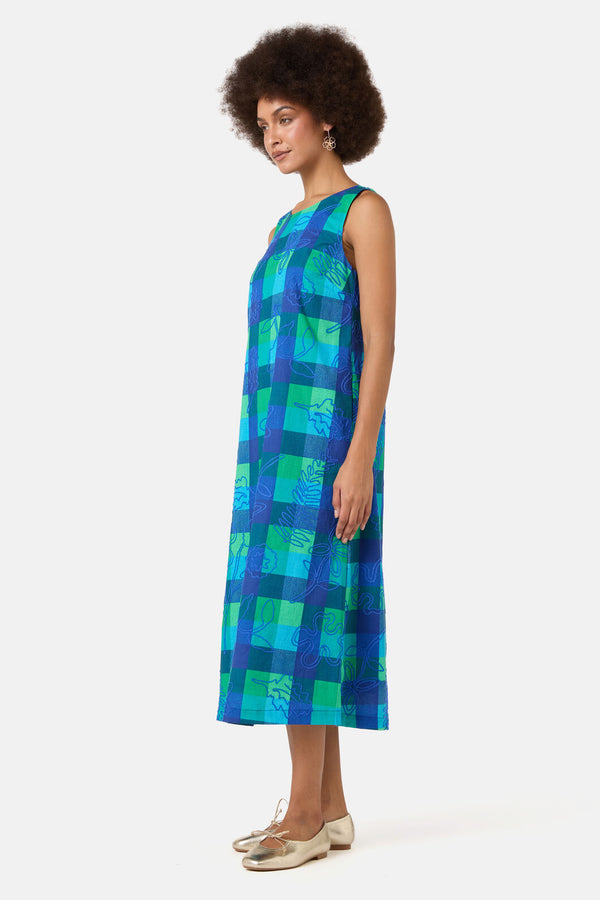 Gorman - Petal Patch Check Midi Dress - check