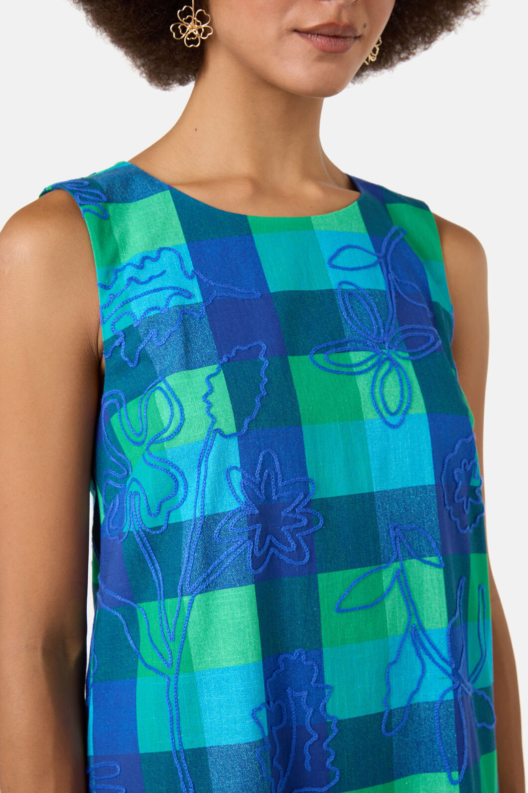 Gorman - Petal Patch Check Midi Dress - check