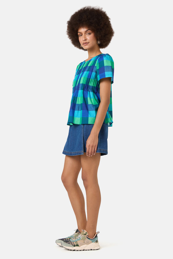 Gorman - Petal Patch Check Top - check