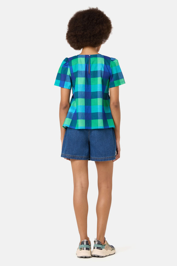 Gorman - Petal Patch Check Top - check